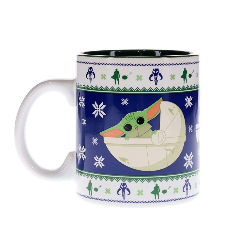 NWT Disney Lucasfilm Star Wars Grogu Christmas Sweater Mug 20oz Baby Yoda Mug